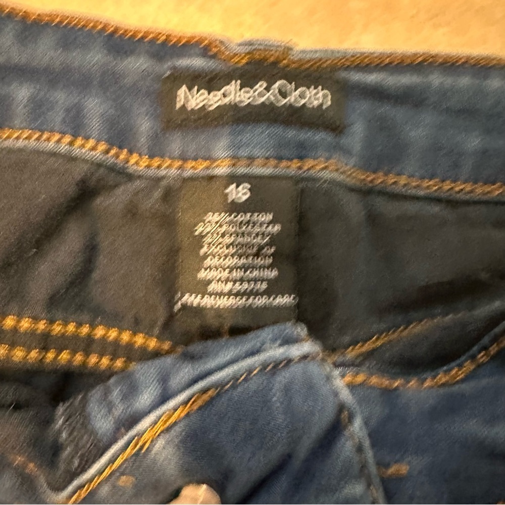 Pack of three women’s Dark Blue Women's Jean Shorts 2 Cloth & needle 1 Djeans 16 - Picture 14 of 16